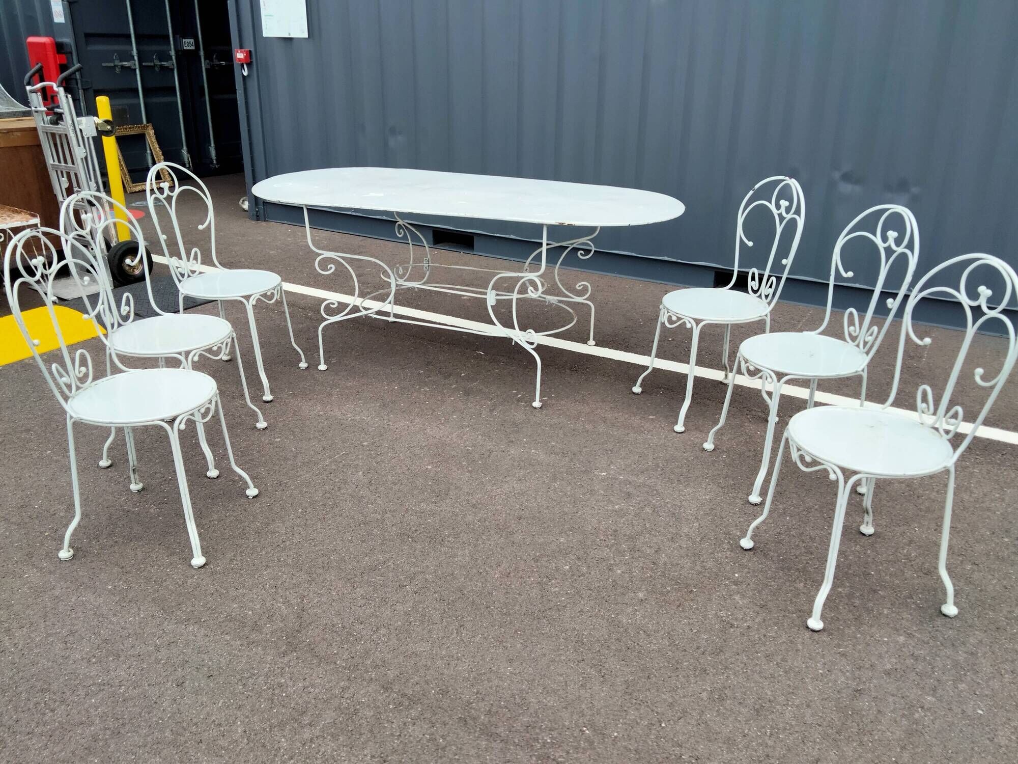 Garden furniture in old iron 6 places