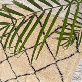 Handmade wool berber rug 196 x 135 cm