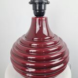 Ceramic burgundy red lamp base