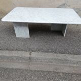 Vintage white Carrara marble coffee table