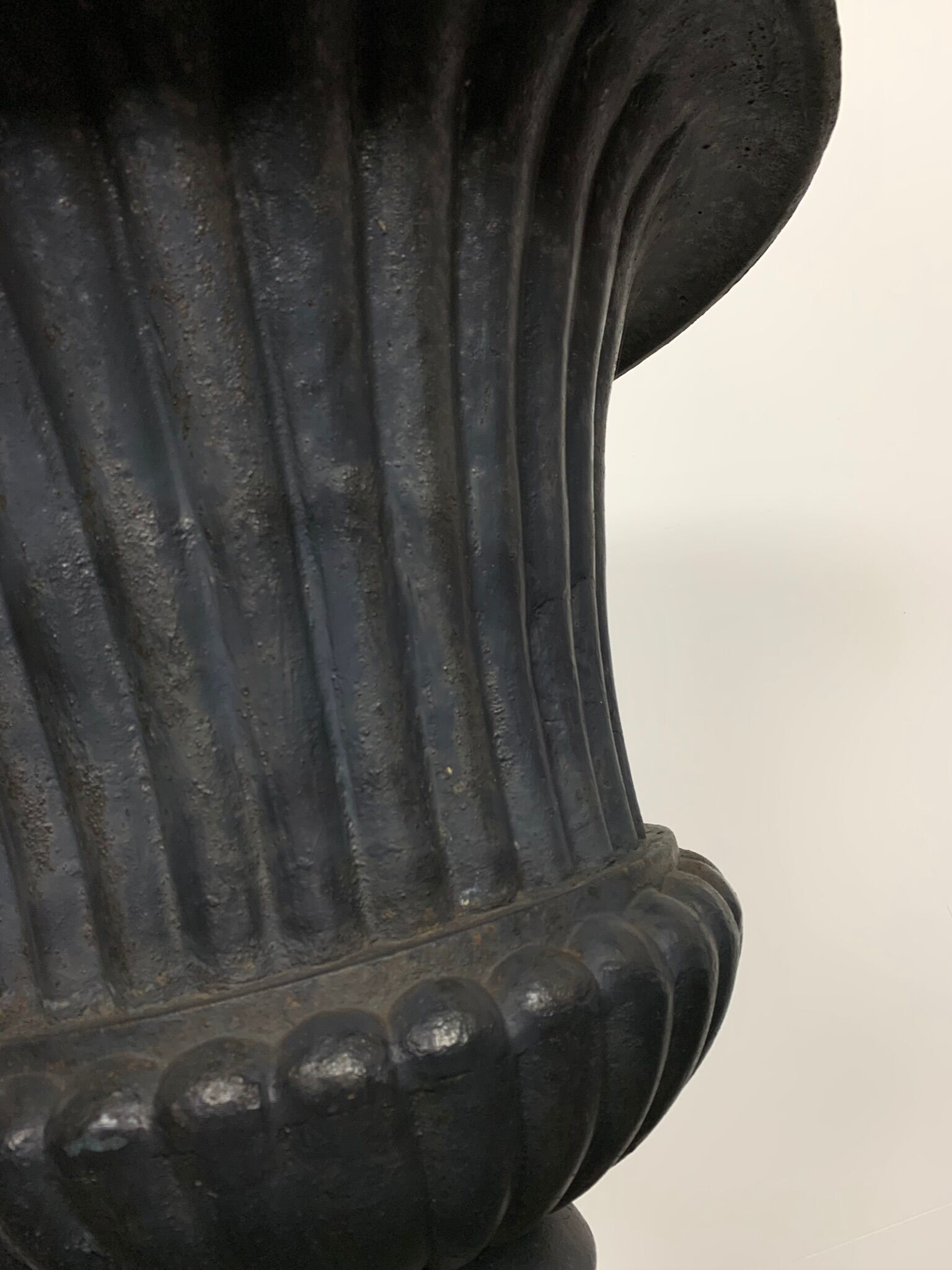 Cast iron garden vase