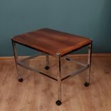 Table mobile avec plateau en palissandre
