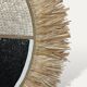 Miroir noir en raphia & plume