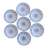 7 19th century ironstone plates signed KG Lunéville, "Neva" collection