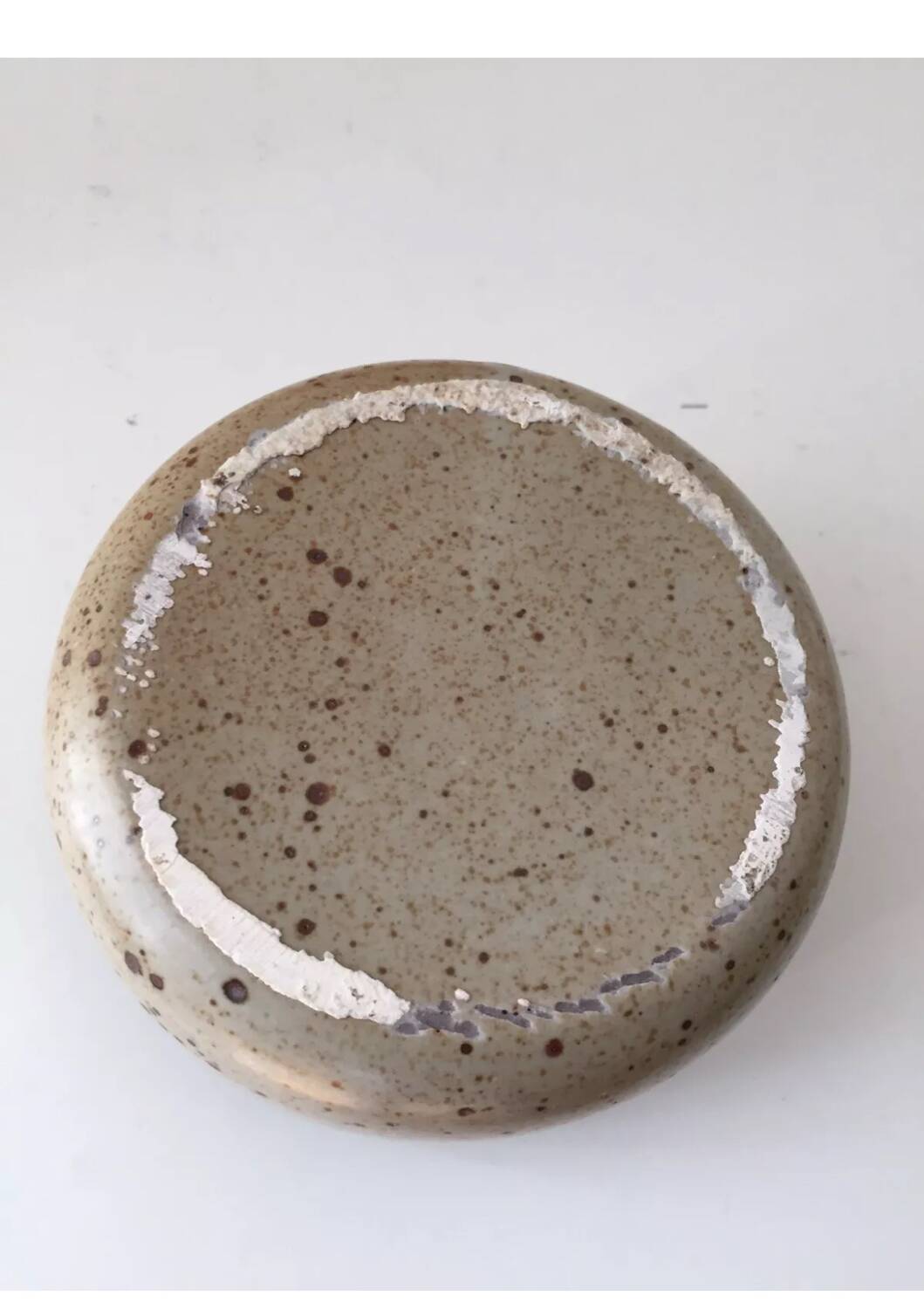 Vintage stoneware candlestick