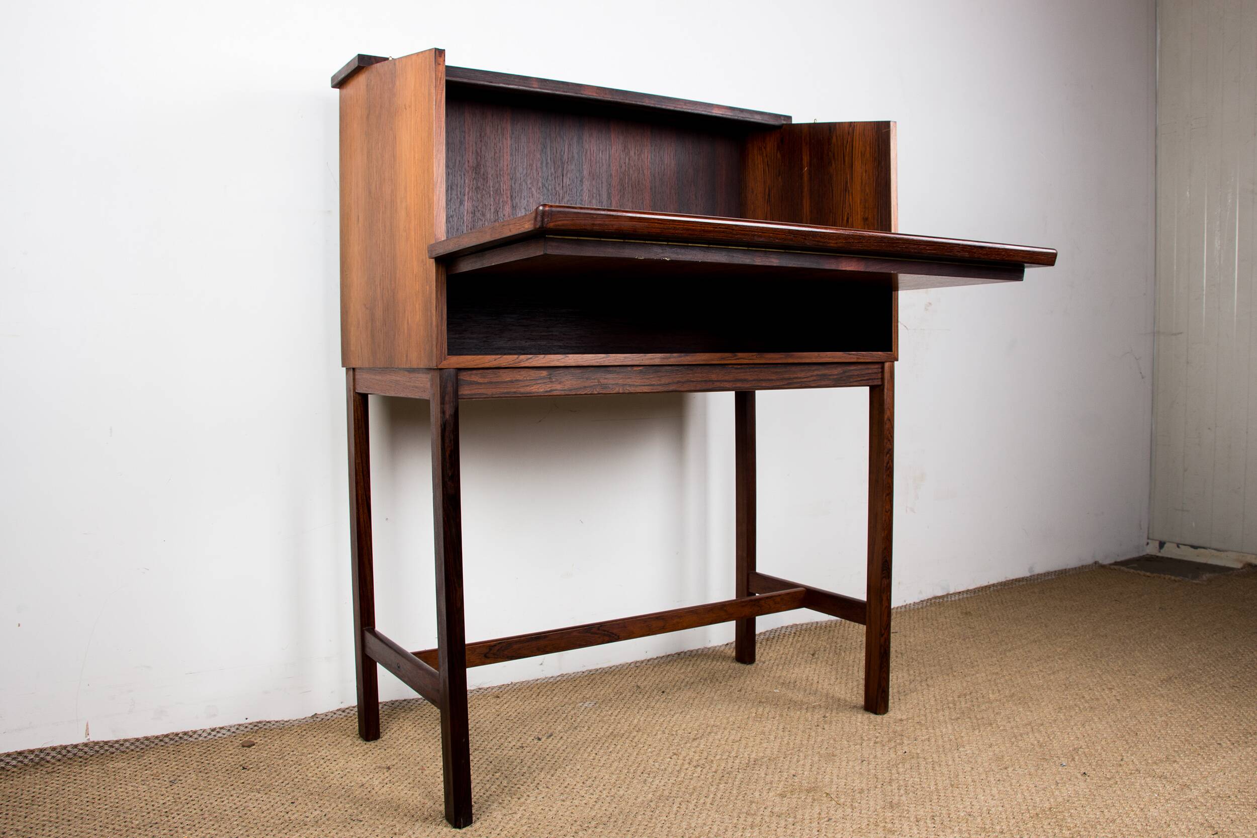 Scriban bar and secretary in Rosewood and Formica by Hans Olsen for CS Mobler 1960.