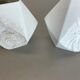 Set of 2 Original OP Art Biscuit Porcelain Vases by AK Kaiser, Germany, 1970s