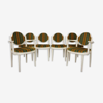 Lot de 6 chaises Thonet design Hanno Von Gustedt années 60