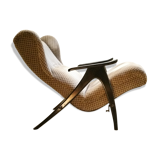 Fauteuil Wing chair à système de relaxation année 50/60