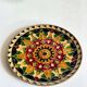 Assiette cloisonnée laiton vintage