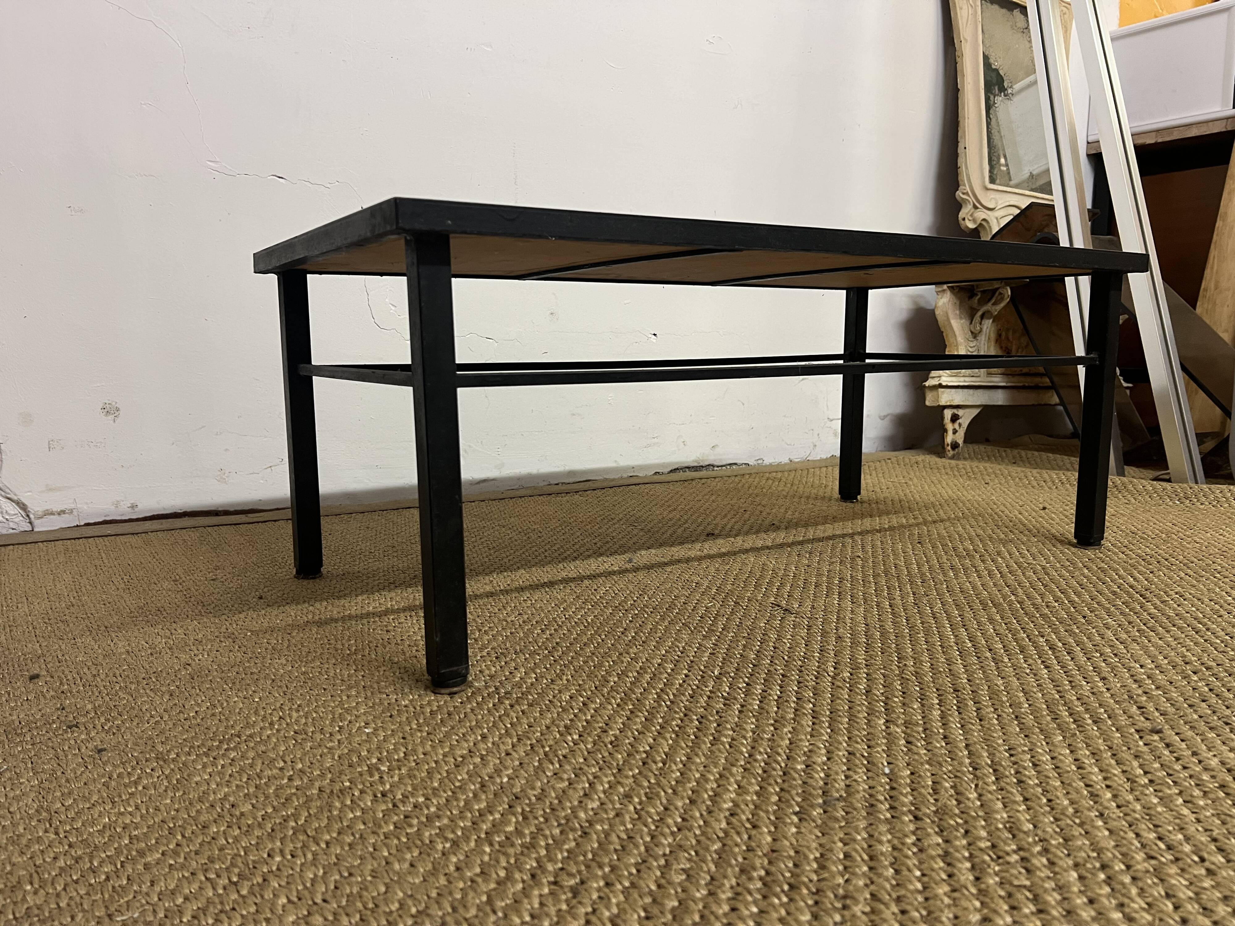 Vintage 1970s coffee table in Valauris style