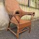 Arts & Crafts armchair in wicker and rattan attributed to Dryad & Co, UK, circa 1920.