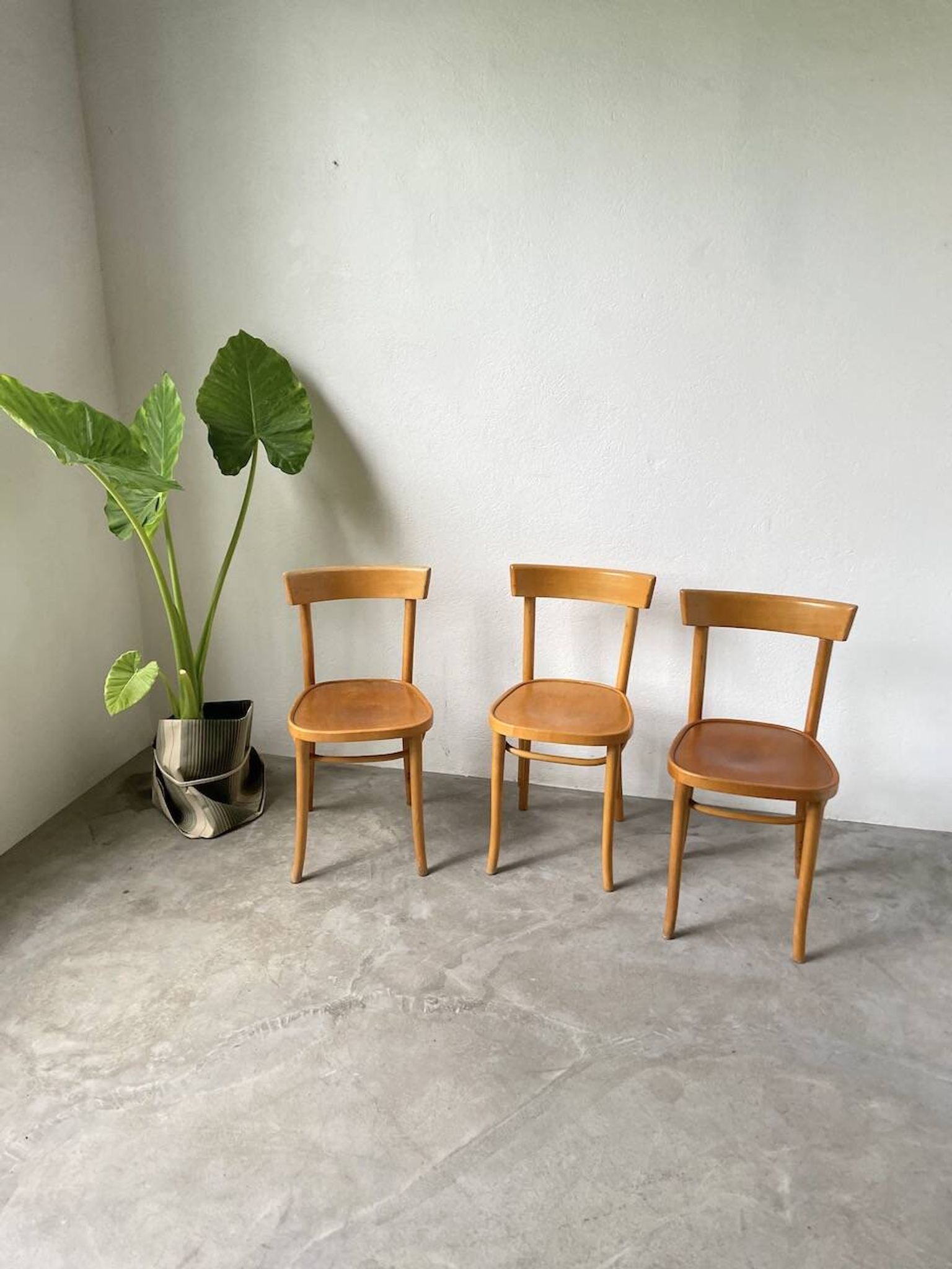 Set de trois chaises bistrot