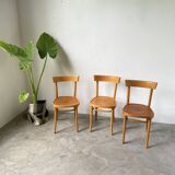 Set of three bistro chairs