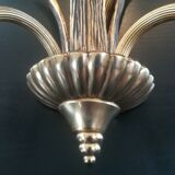 Pair of bronze and brass palm tree sconces