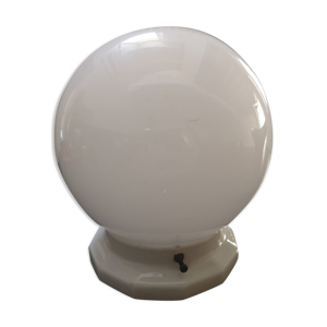Plafonnier ancien globe opaline blanc porcelaine Ø 15cm Art déco 1930 PETIT MODELE
