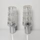 Pair of chrome wall lights