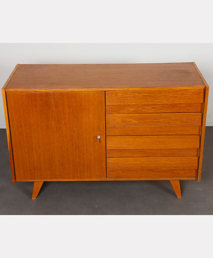 Vintage oak storage by Jiri Jiroutek, model U-458, 1960
