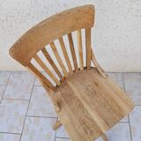Swivel office chair in blond oak circa 1930