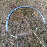 Vintage designer chair in plexiglass and chrome 1980