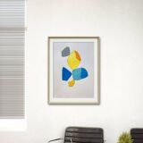 Geometric painting on paper