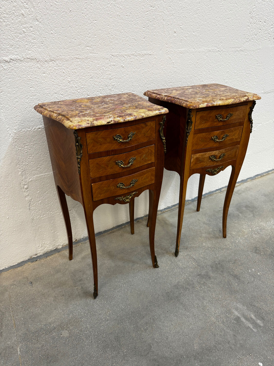 Pair of bedside tables, France early 20th century