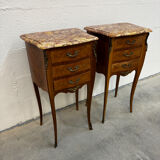 Pair of bedside tables, France early 20th century