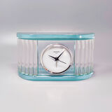 Table Clock by Omodomo in Crystal. Made in Italy1970