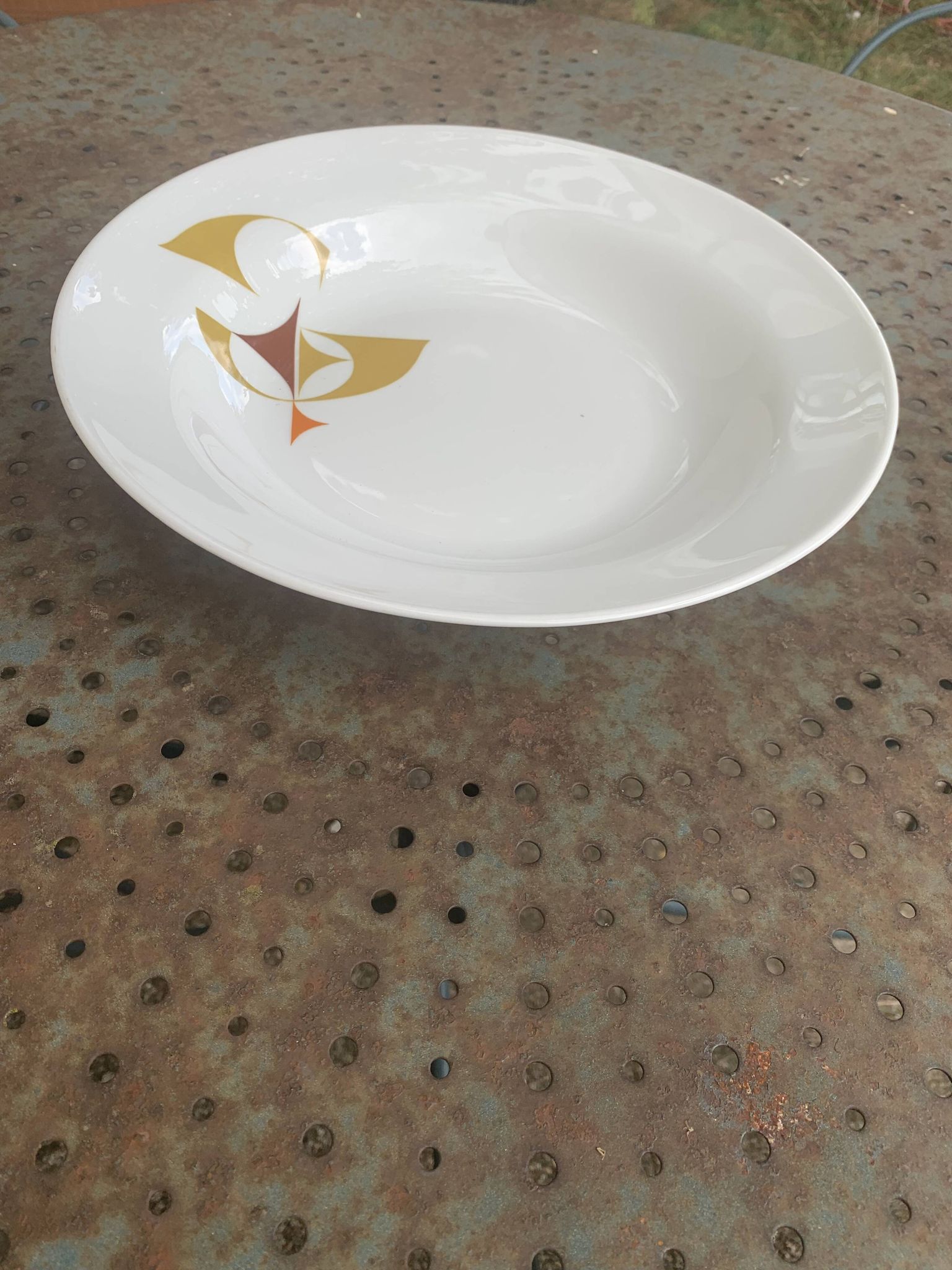 White porcelain deep dish, Schirnding Bavaria, design, vintage 1970