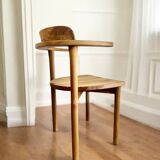 Chaise brutalist en teck