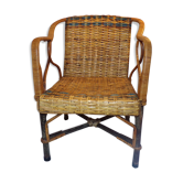 Fauteuil enfant rotin tressé