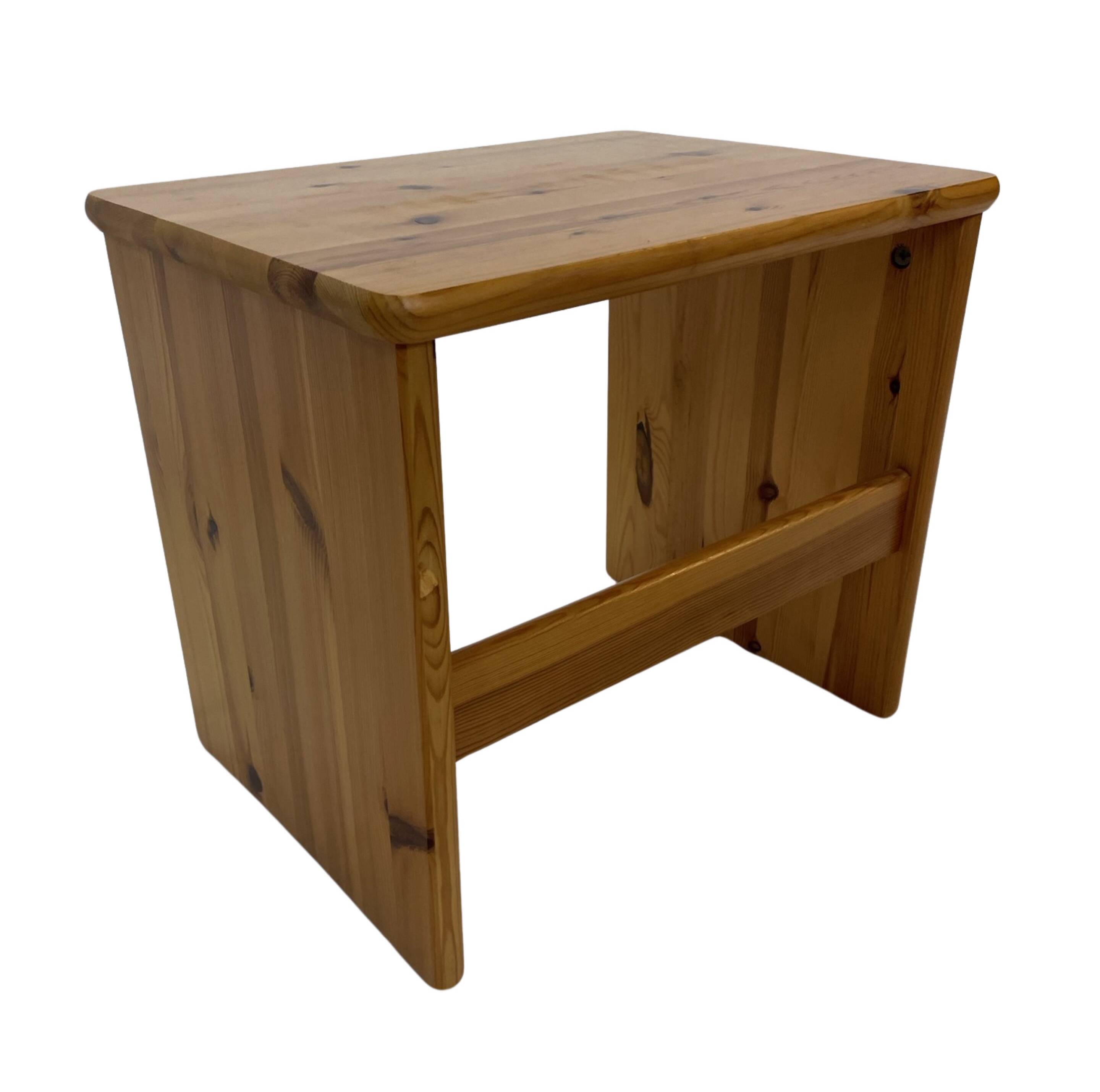 Tables gigognes vintage en bois de pin, tables d'appoint mimiset, lot de 3