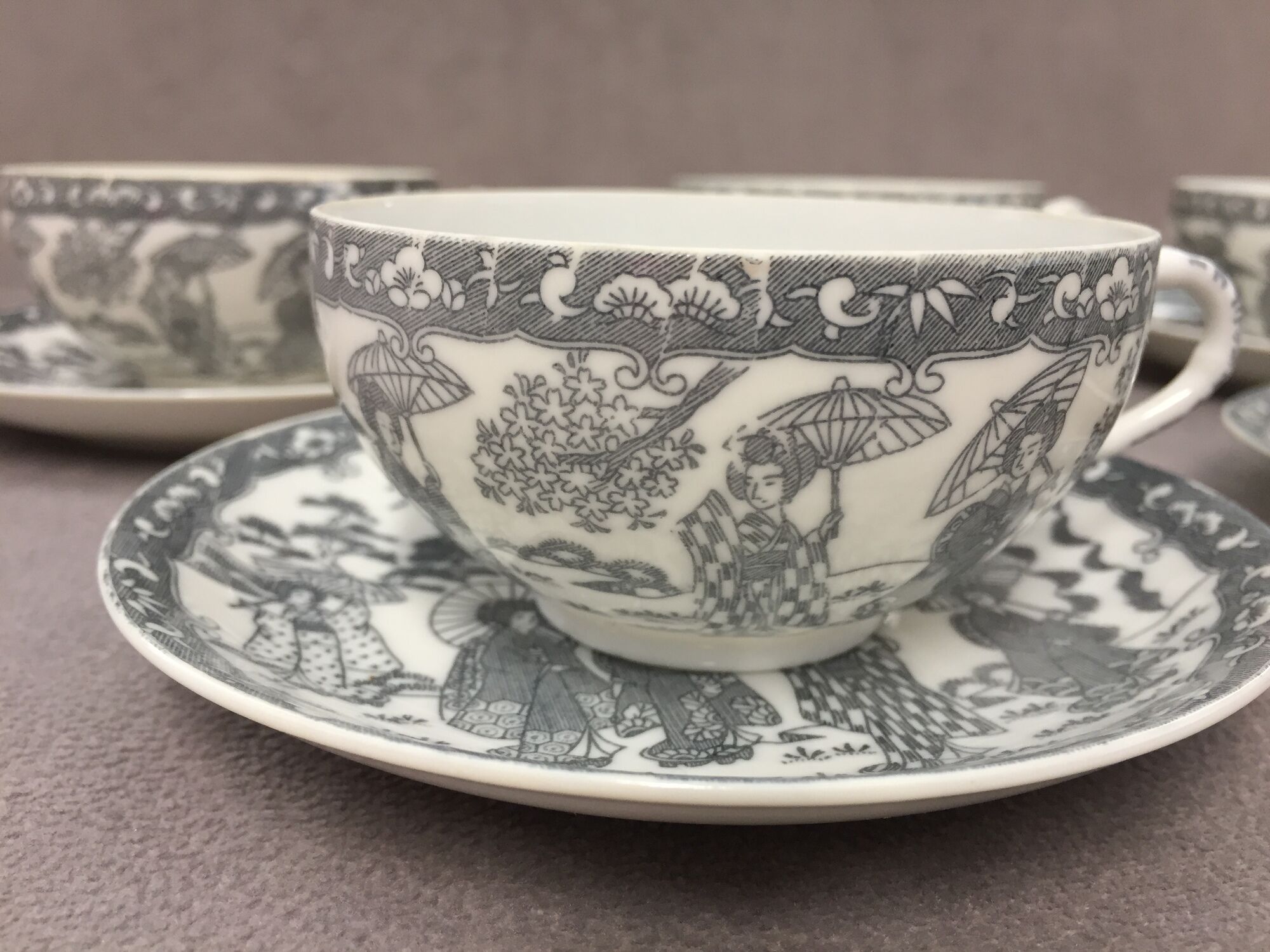 Old tea set coffee chocolate vintage made in japan 1950 fine porcelain