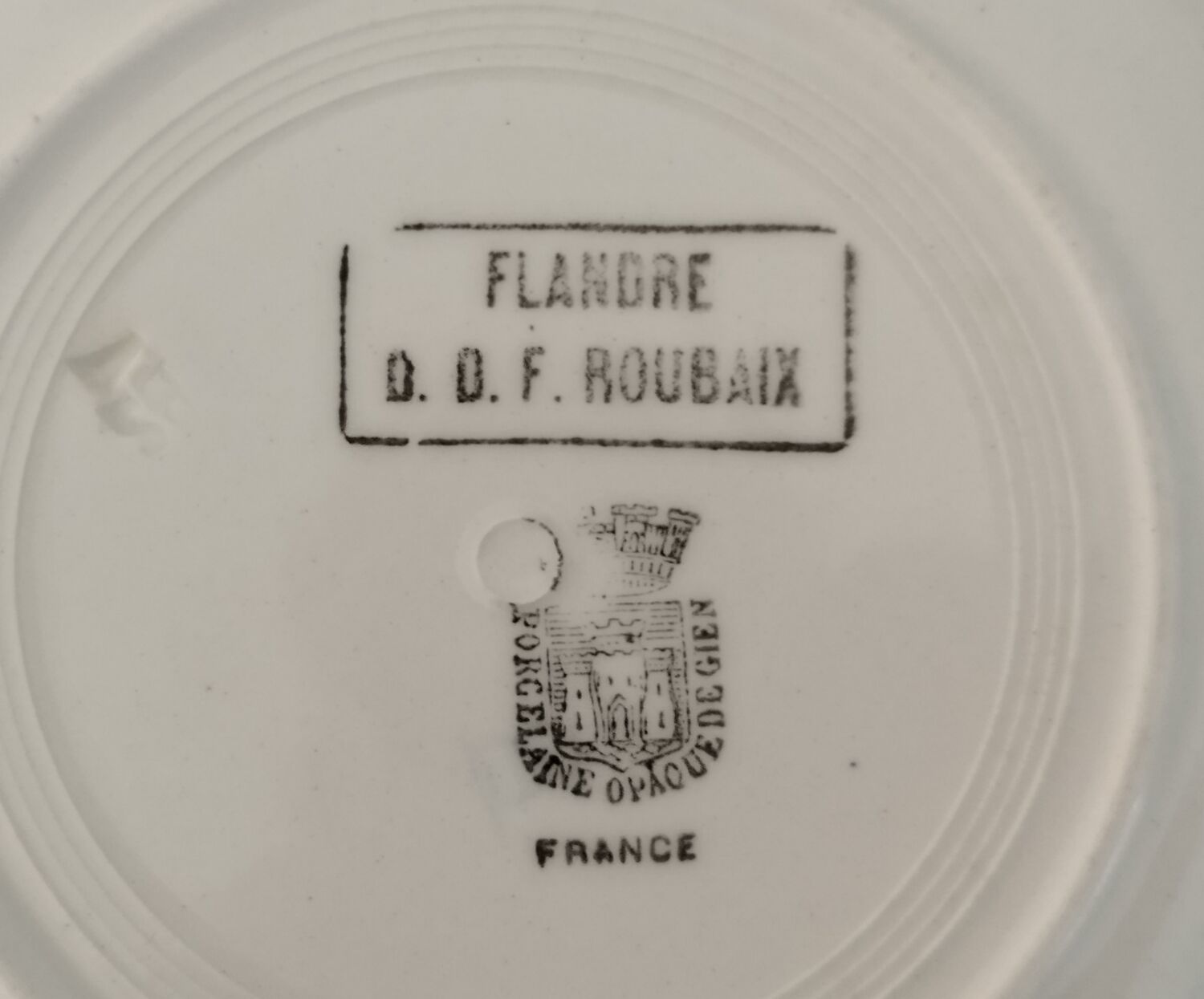 Deep plates opaque porcelain gien flanders model vintage art deco style decor