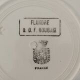 Deep plates opaque porcelain gien flanders model vintage art deco style decor