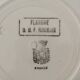 Deep plates opaque porcelain gien flanders model vintage art deco style decor