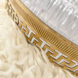 Ceiling lamp in glass and brass