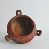Studio Pottery Three-Handled Earthenware Ceramic Vessel