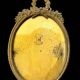 old photo frame, to stand, brass medallion, Louis XVI style, classic chic
