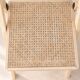 Paire de chaises pliantes en cannage et bois
