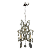Chandelier en cristal italien et en verre de Murano, années 1950
