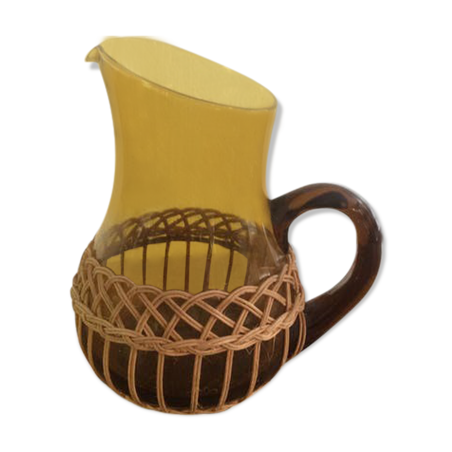 Pitcher dressed in wicker