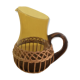 Pitcher dressed in wicker