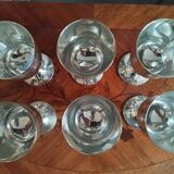 Set of 6 metal glasses