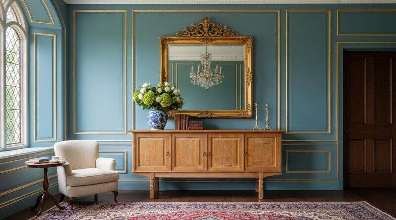 Low Oak Enfilade attributed to Henning Kjærnulf, 1960s