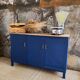 Buffet raw wood - king blue