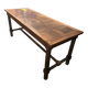 Longue table en bois massif