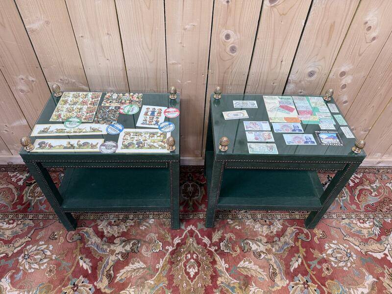 Paire de tables de chevets ou bouts de canapé 1970