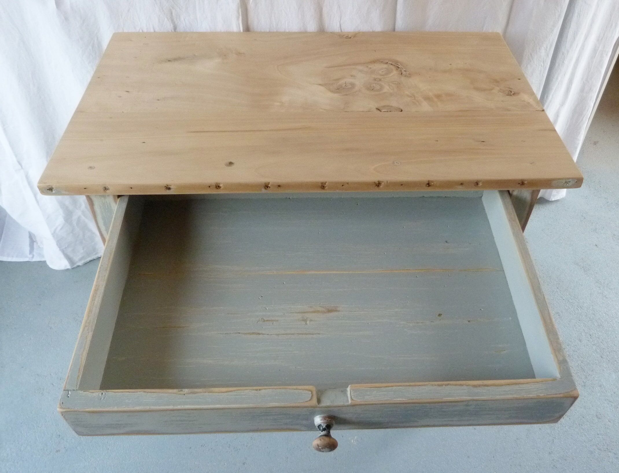 Patinated farm table