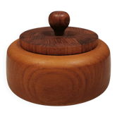 Very beautiful tobacco jar in teak wood with lid of stick-glued teak wood.
